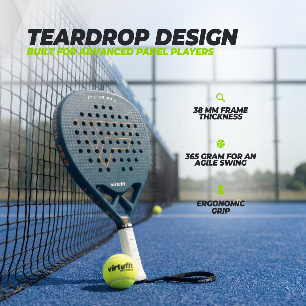 VirtuFit Fusion Pro Padel Racket - Deep Teal