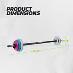 VirtuFit Aerobic Pump Set Pro Rubber - 20 kg - Gekleurd