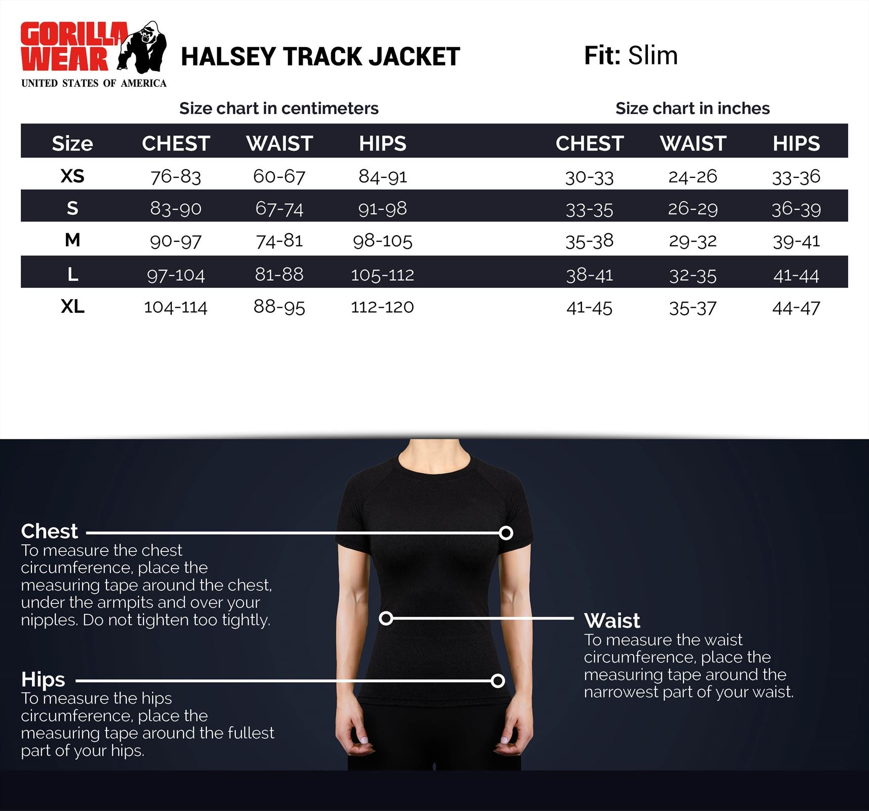 Gorilla Wear Halsey Trainingsjas - Track jacket - Zwart