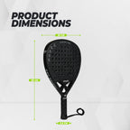 VirtuFit Fusion Pro Padel Racket - Zwart - Grijs