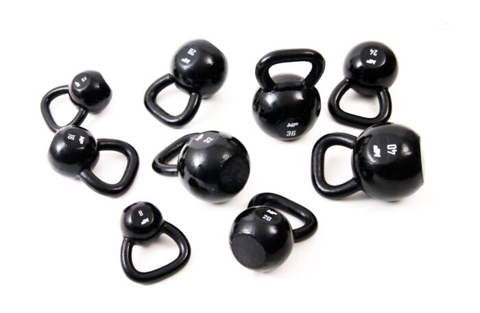 Muscle Power Gietijzeren Kettlebell - Zwart - 12 kg