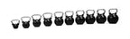 Muscle Power Rubberen Kettlebell - Zwart - 28 kg