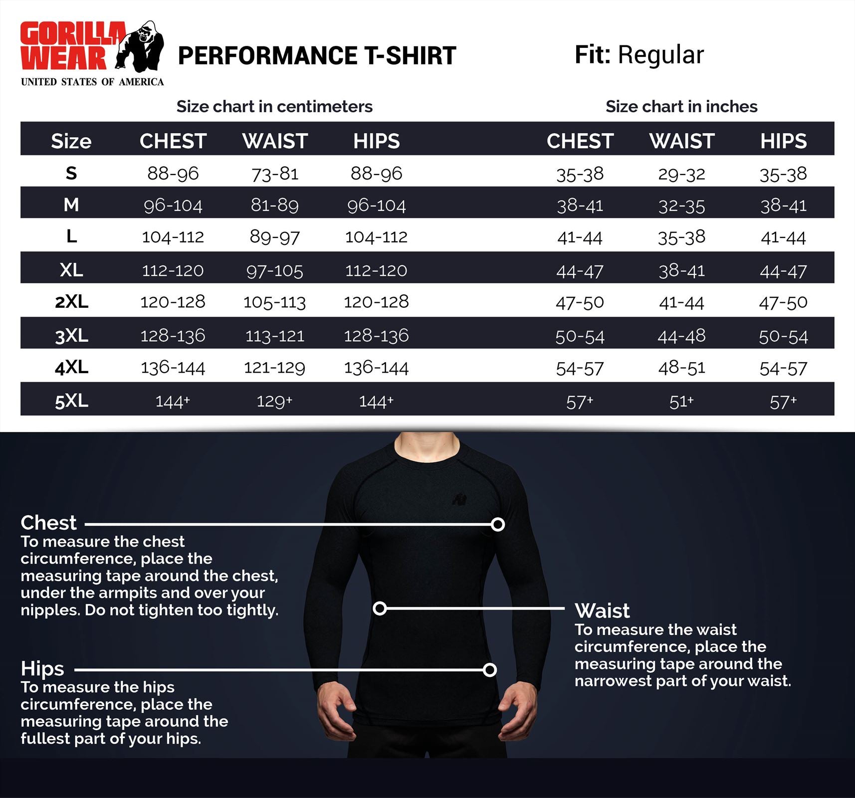Gorilla Wear Performance T-Shirt - Zwart/Rood