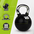 VirtuFit Kettlebell - Rubber/Chroom - 24 kg - Tweedekans