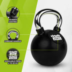 VirtuFit Kettlebell - Rubber/Chroom - 28 kg - Tweedekans