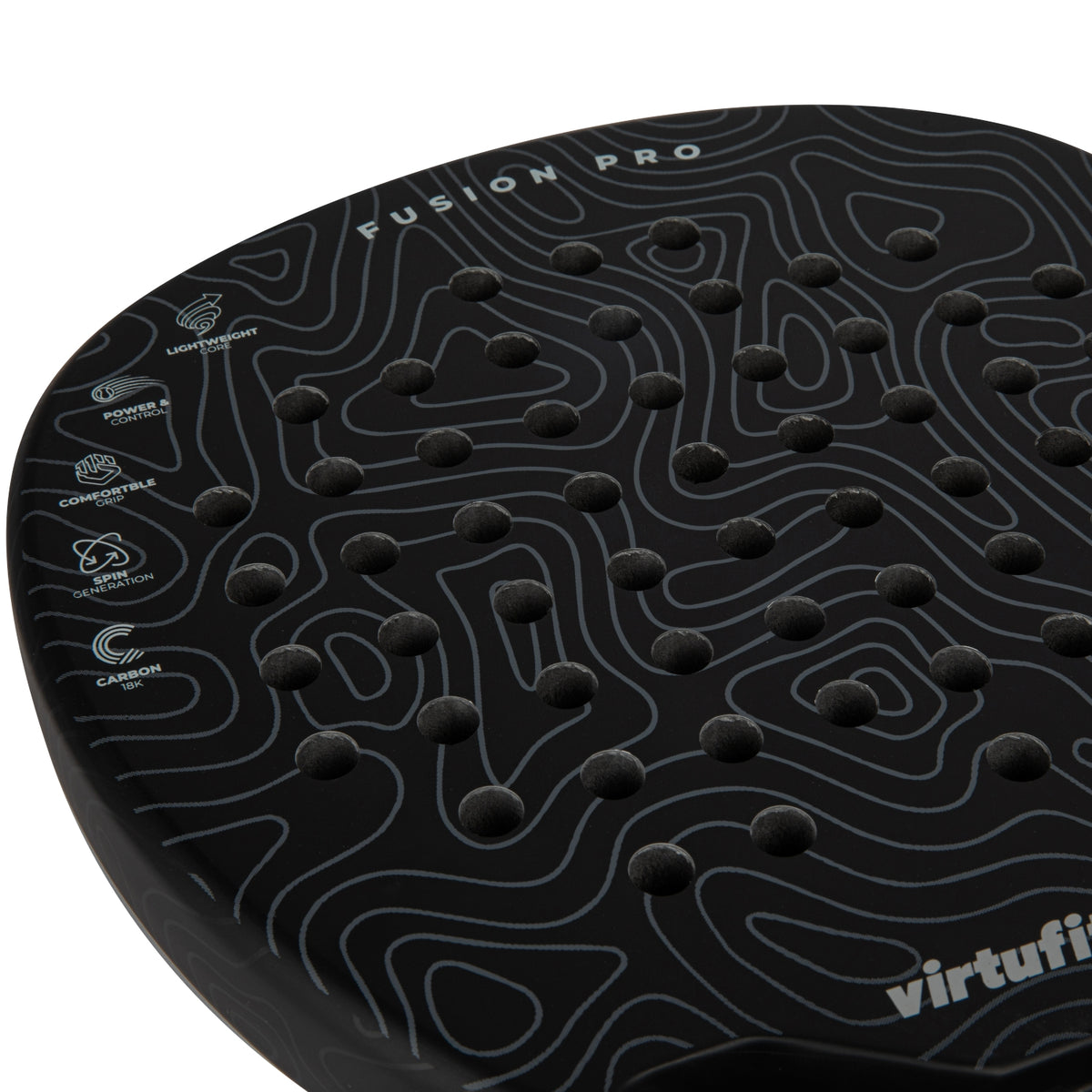 VirtuFit Fusion Pro Padel Racket - Zwart - Grijs