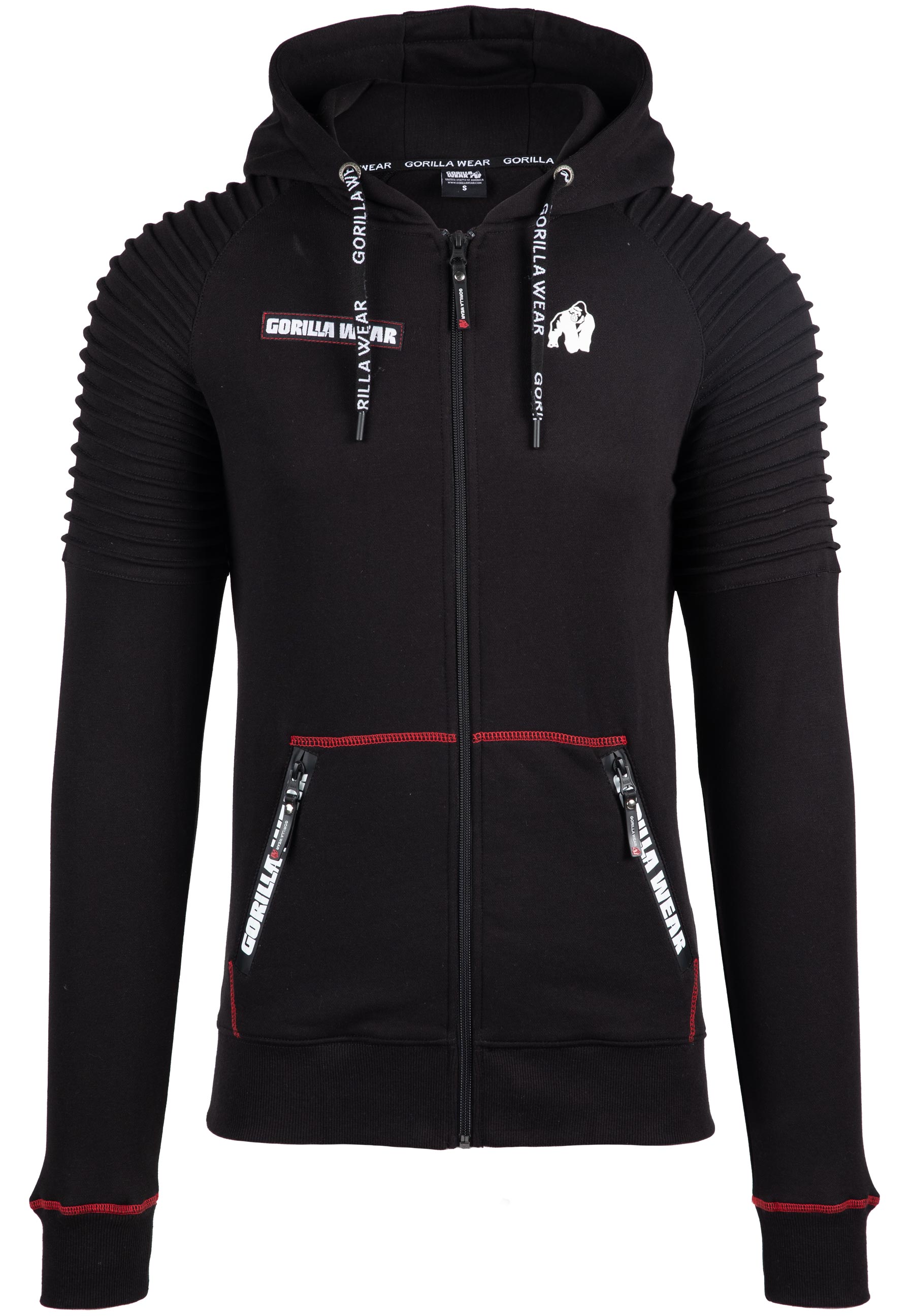Gorilla Wear Georgia Zipped Hoodie - Zwart