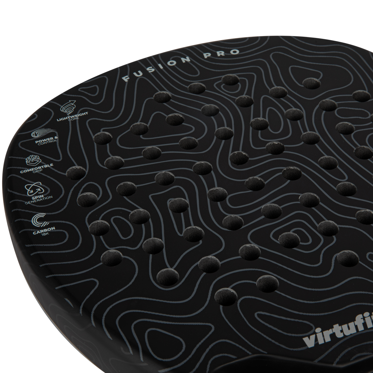 VirtuFit Fusion Pro Padel Racket - Zwart - Grijs - Tweedekans
