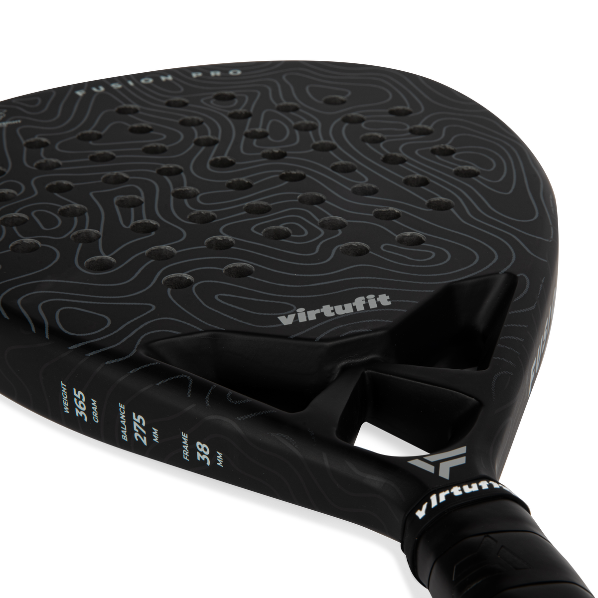 VirtuFit Fusion Pro Padel Racket - Zwart - Grijs - Tweedekans