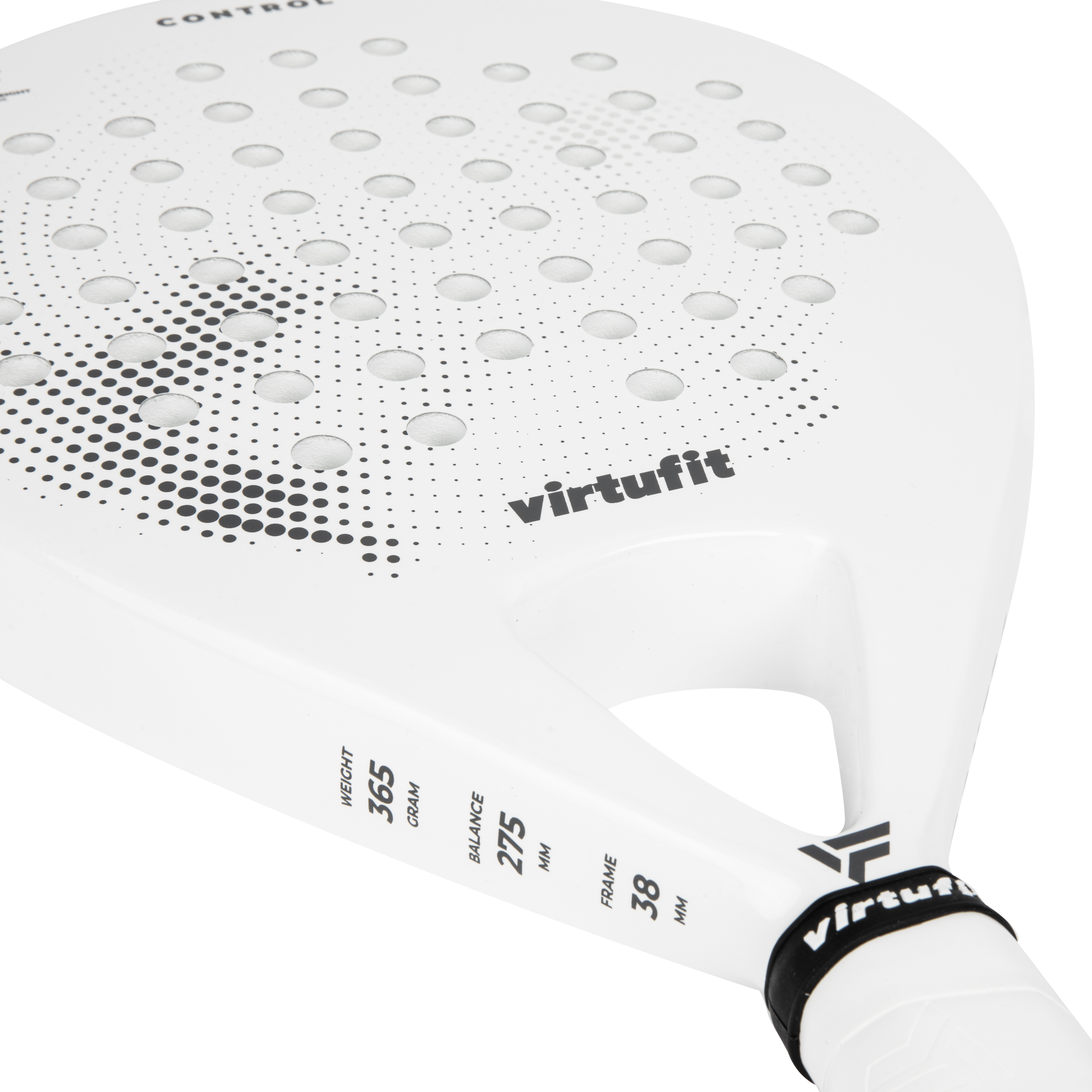 VirtuFit Control Padel Racket - Wit - Zwart - Tweedekans