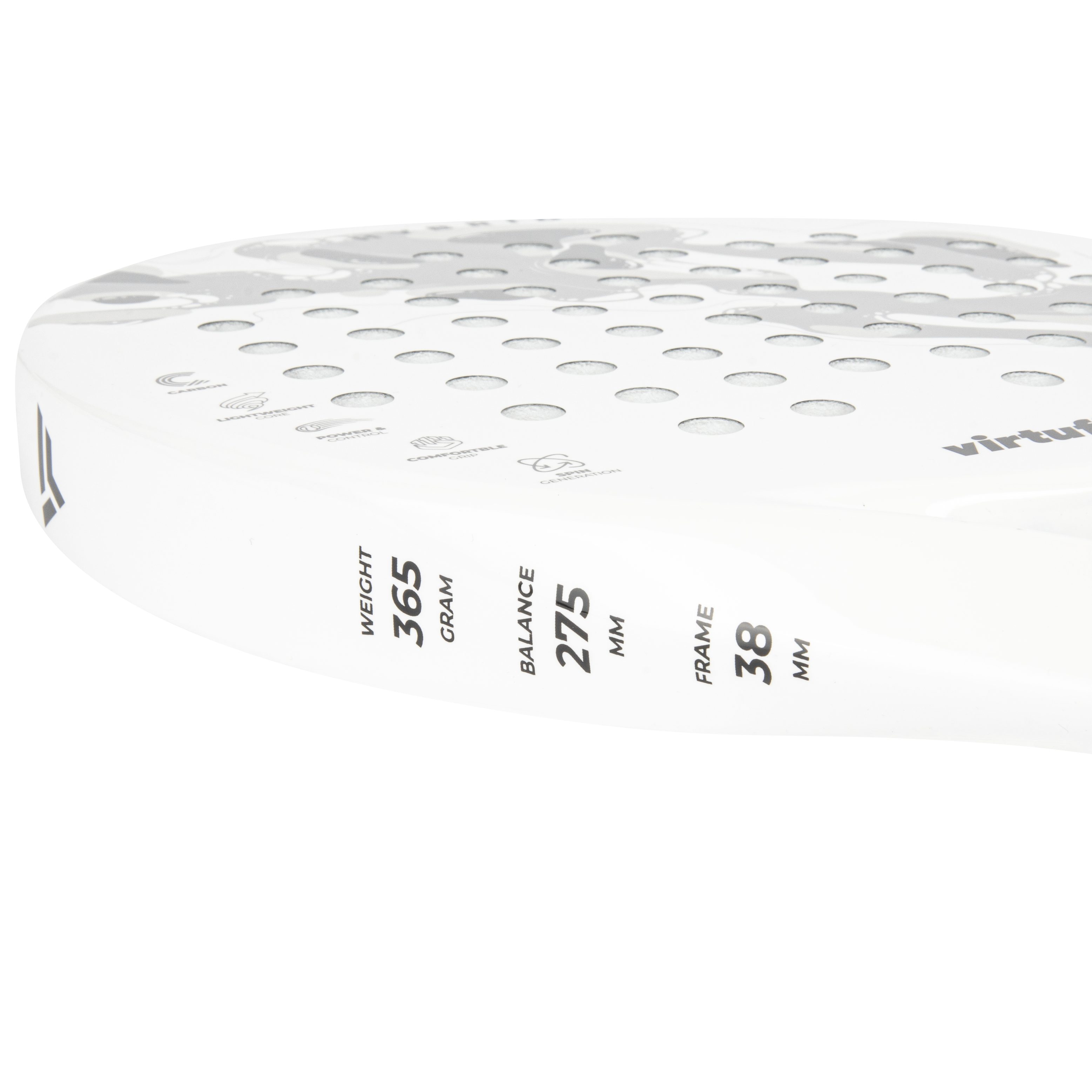 VirtuFit Hybrid Padel Racket - Wit - Grijs - Tweedekans