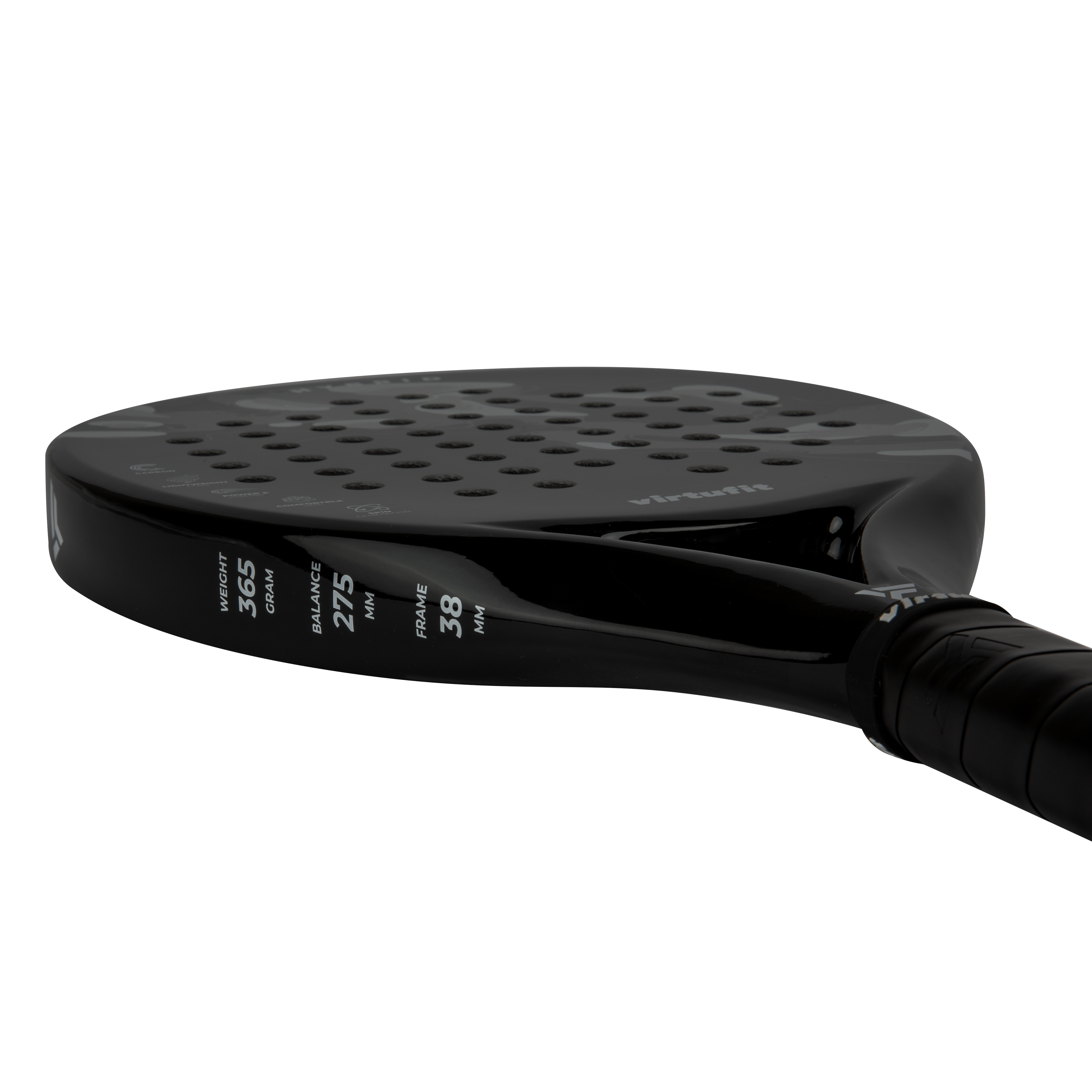 VirtuFit Hybrid Padel Racket - Zwart - Grijs - Tweedekans