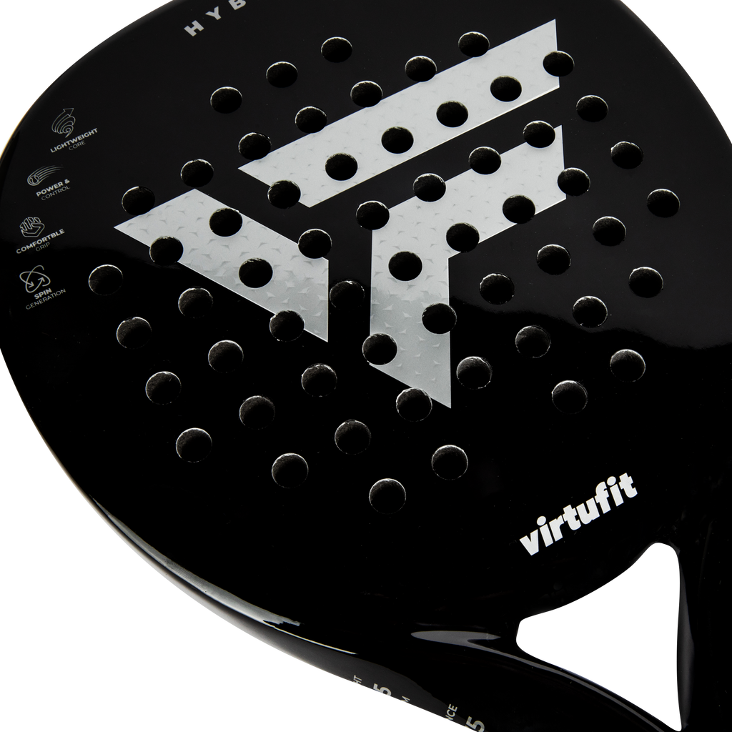 VirtuFit Hybrid Padel Racket - Zwart - Silver - Tweedekans