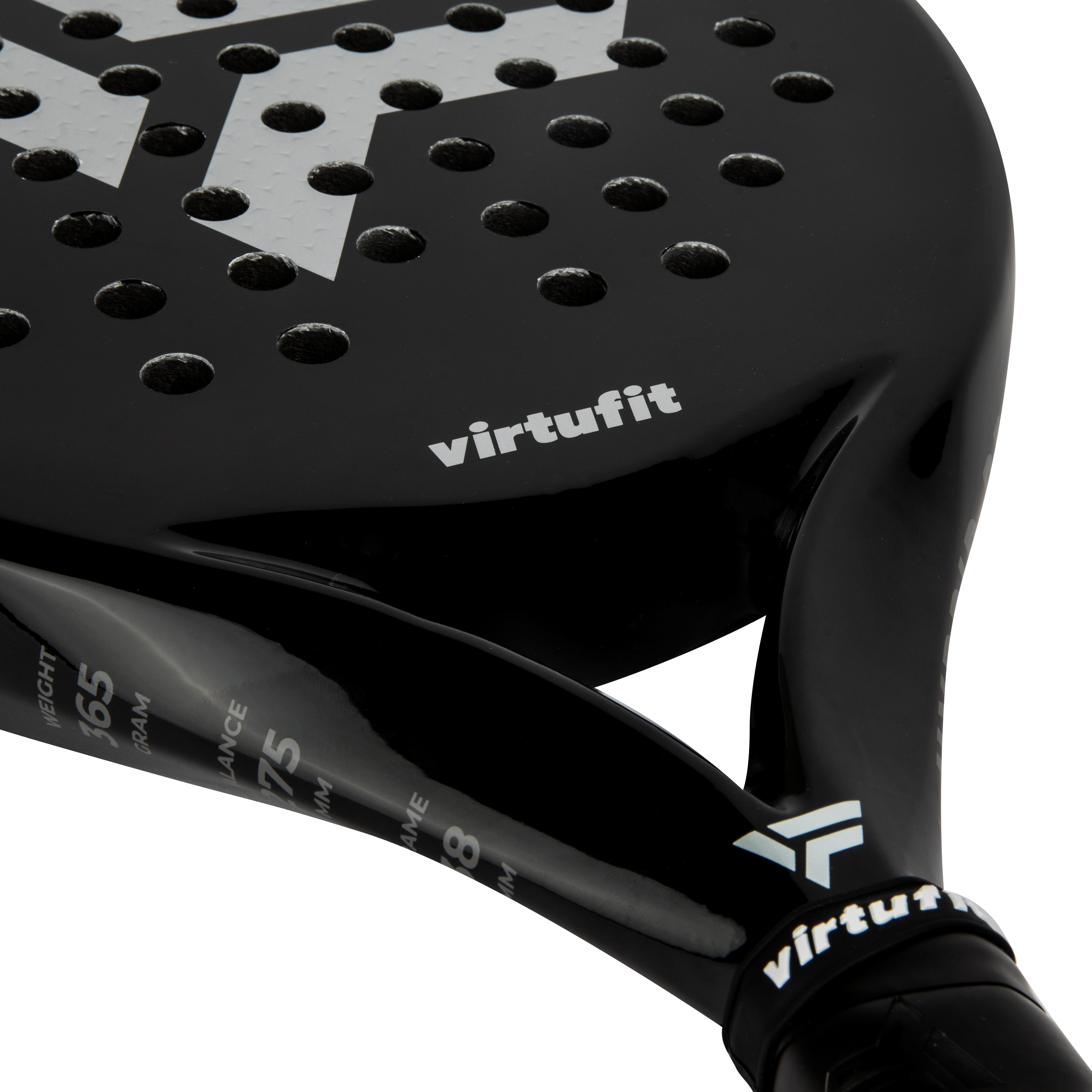 VirtuFit Hybrid Padel Racket - Zwart - Silver - Tweedekans