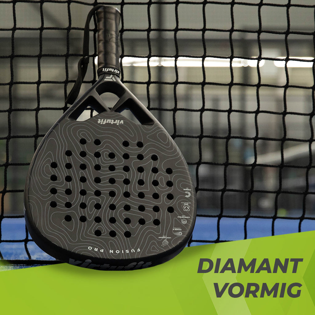 VirtuFit Fusion Pro Padel Racket - Zwart - Grijs - Tweedekans