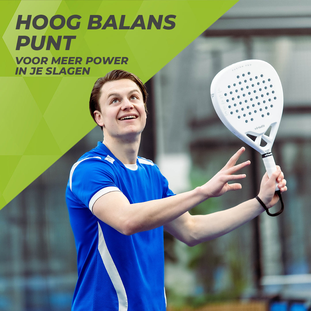 VirtuFit Fusion Pro Padel Racket - Zwart - Grijs - Tweedekans