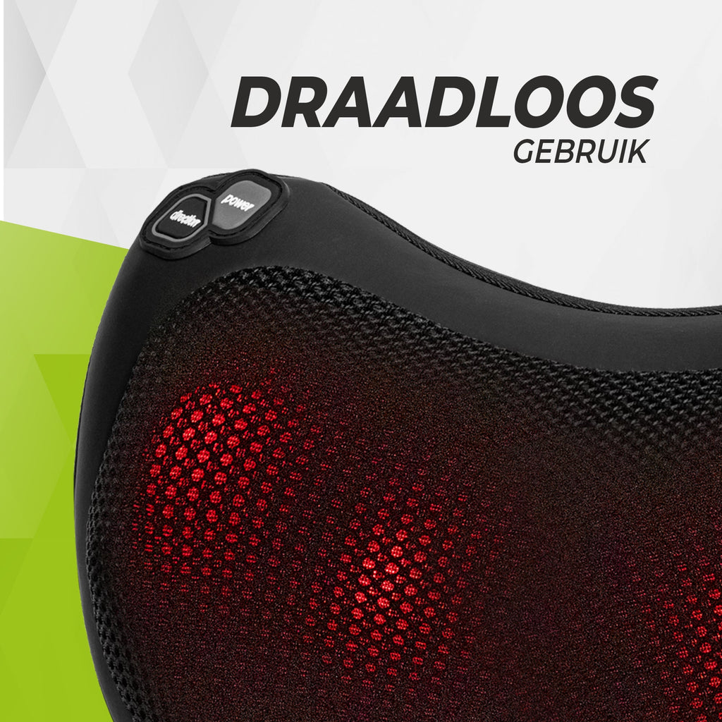VirtuFit Draadloos Massagekussen Pro - Met Warmtefunctie - Tweedekans