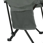 VirtuFit Campingstoel opvouwbaar met voetsteun - Strandstoel - Grijs - Set van 2