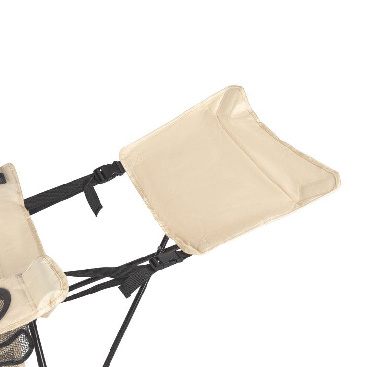 VirtuFit Campingstoel opvouwbaar met voetsteun - Strandstoel - Beige - Set van 2 - Afbeelding 7