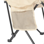 VirtuFit Campingstoel opvouwbaar met voetsteun - Strandstoel - Beige - Set van 2 - Afbeelding 10