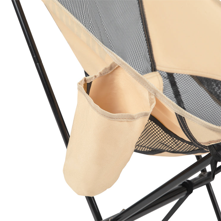 VirtuFit Camping Stoel Compact - Opvouwbaar - Beige - Set van 2
