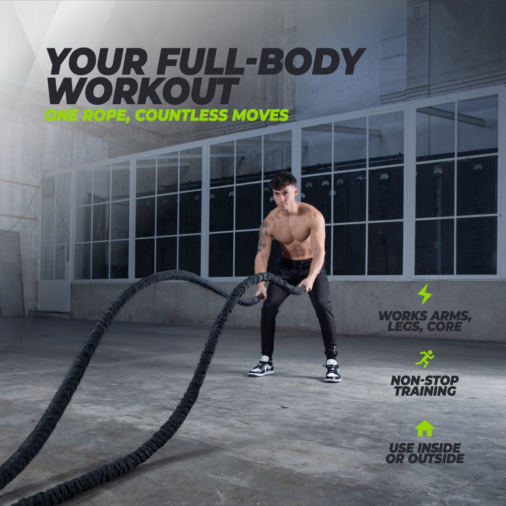 VirtuFit Battle Rope - Fitness Rope Pro - 15 m