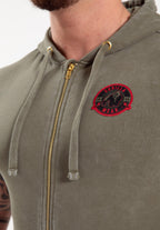 Gorilla Wear Silverdale Mouwloze Hoodie - Legergroen