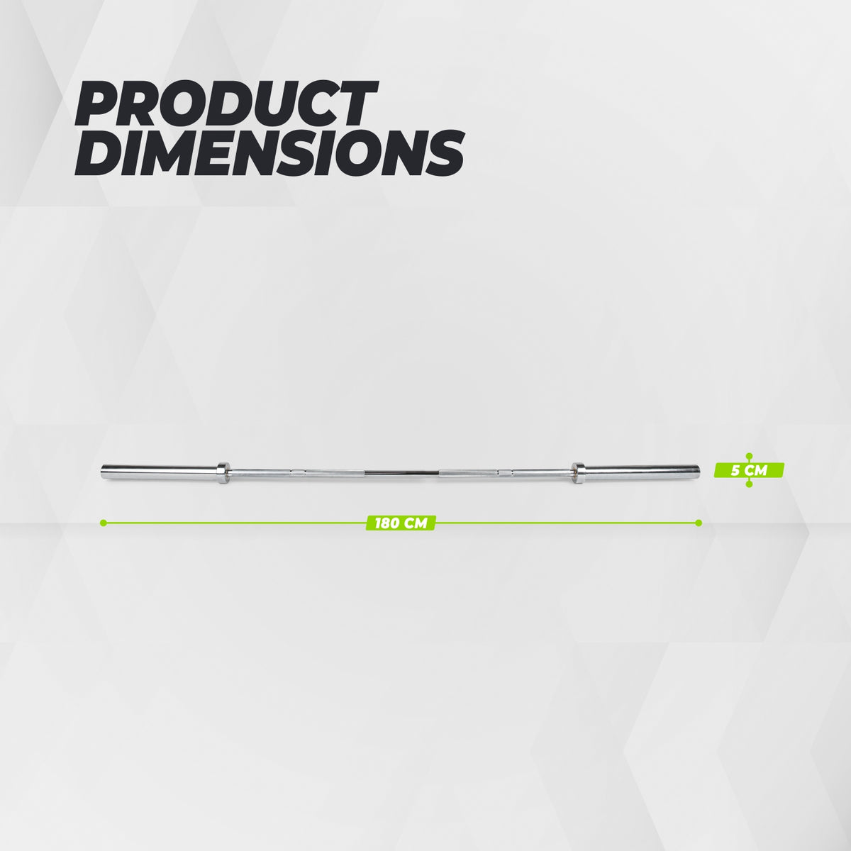 VirtuFit Olympische Halterstang - 50 mm - 180 cm
