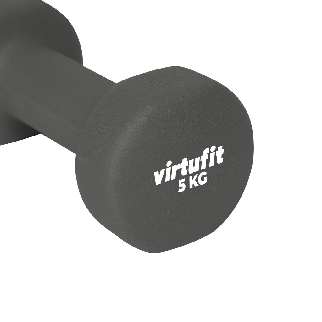VirtuFit Vinyl Dumbbell Set Pro - 2 x 5 kg - Tweedekans