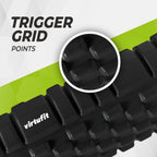 VirtuFit Grid Foam Roller - Massage roller - 33 cm - Zwart - Tweedekans