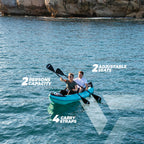 VirtuFit Kayak 335 - Turquoise - Met Kajak zitjes en draagtas - Tweedekans