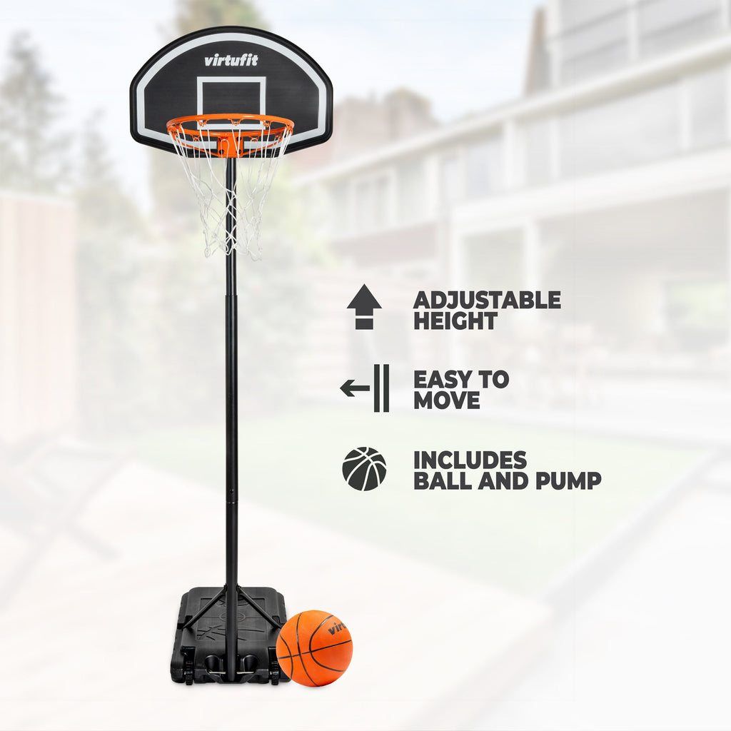 VirtuFit Verstelbare Basketbalpaal - 170 tot 215 cm - 2ekans