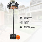 VirtuFit Verstelbare Basketbalpaal - 170 tot 215 cm - 2ekans
