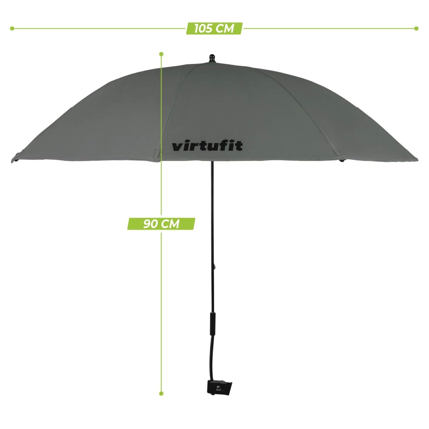 VirtuFit Universele Stoelparasol - Grijs - Tweedekans