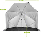 VirtuFit Strandparasol - Windscherm - Strandtent - 160 cm - Grijs - Tweedekans