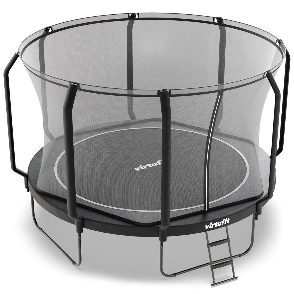 VirtuFit Premium Trampoline met Veiligheidsnet - Zwart - 366 cm - Tweedekans