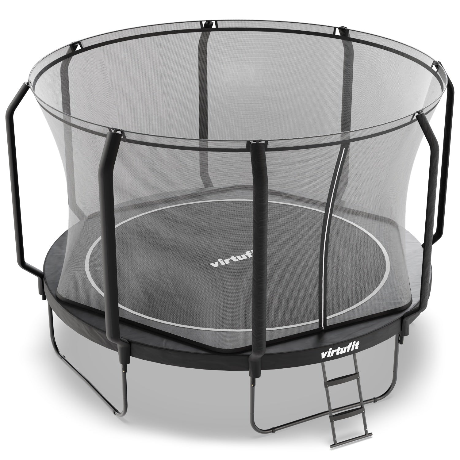 VirtuFit Premium Trampoline met Veiligheidsnet - Zwart - 366 cm - Tweedekans
