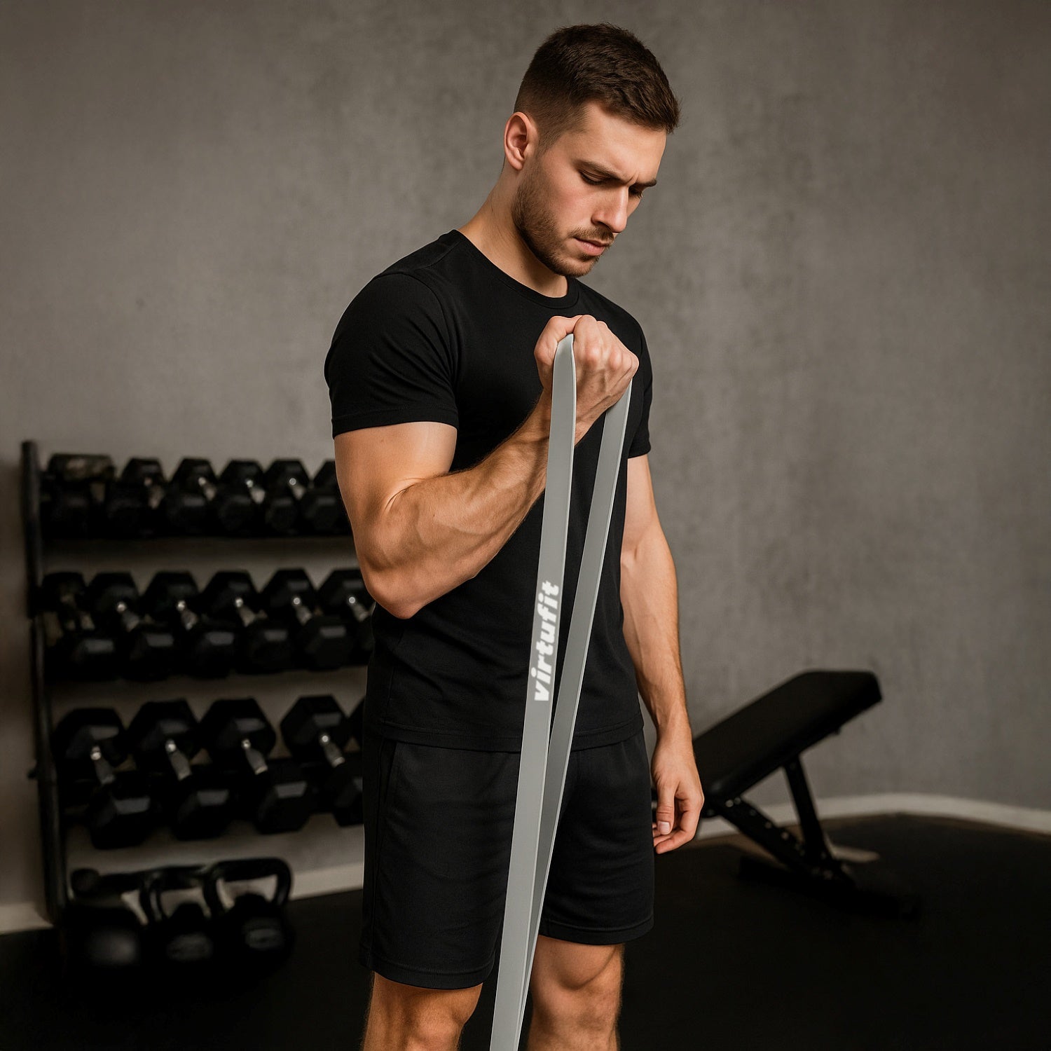 VirtuFit Pro Power Band - Weerstandskabel - Fitness Elastiek - Extra Sterk (64 mm) - Tweedekans