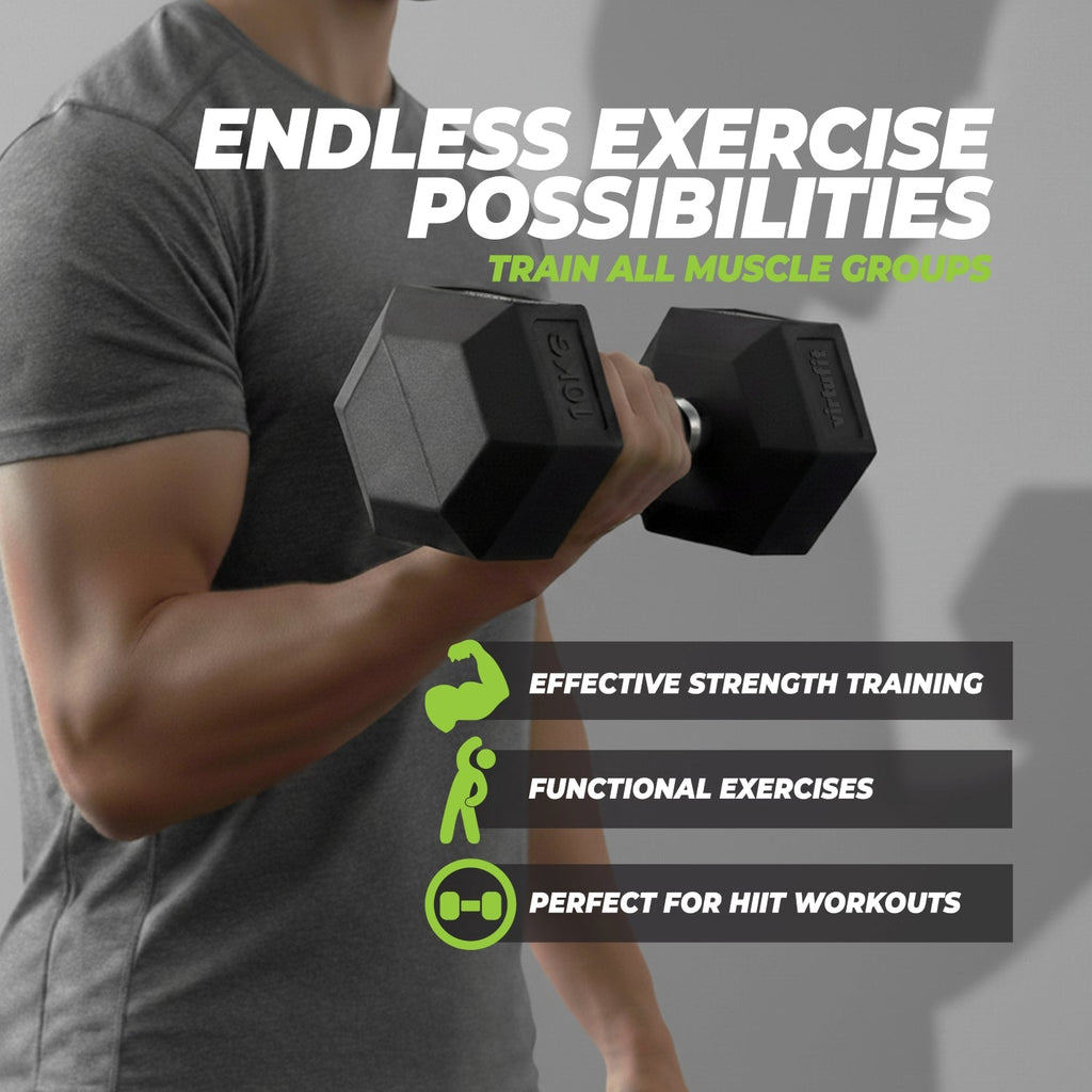 VirtuFit Hexa Dumbbell Pro - 12,5 kg - Per Stuk - Tweedekans