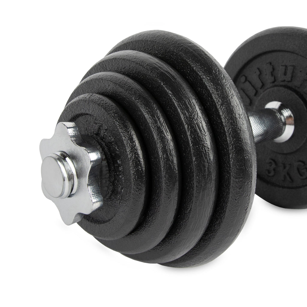 VirtuFit Verstelbare Dumbbellset Pro - Halterset - Gietijzer - 1 x 15 kg - Tweedekans
