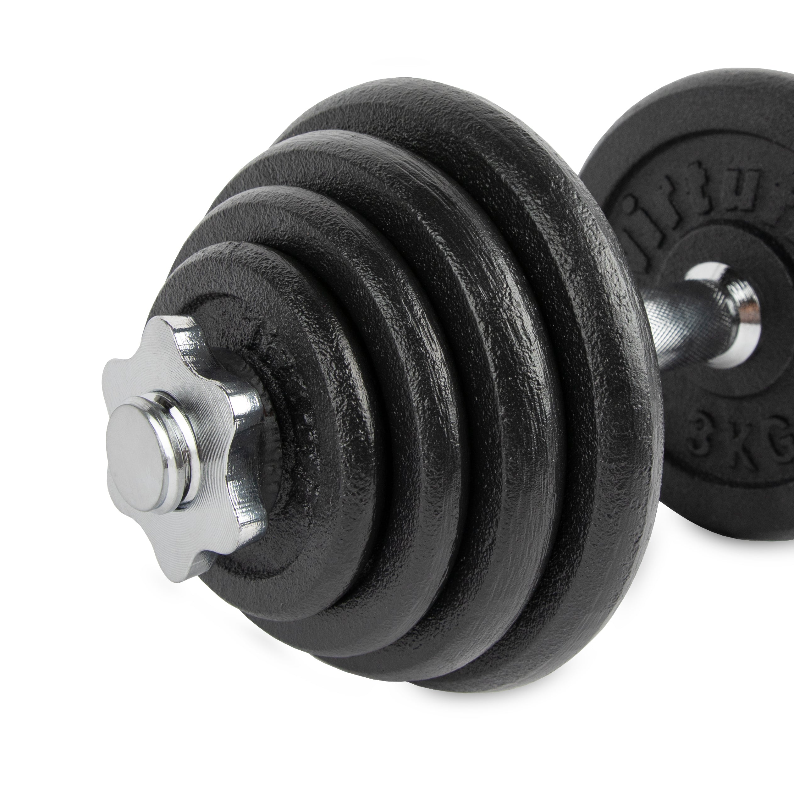 VirtuFit Verstelbare Dumbbellset Pro - Halterset - Gietijzer - 1 x 15 kg - Tweedekans