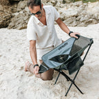 VirtuFit Camping Stoel Compact - Strandstoel - Opvouwbaar - Zwart - Tweedekans