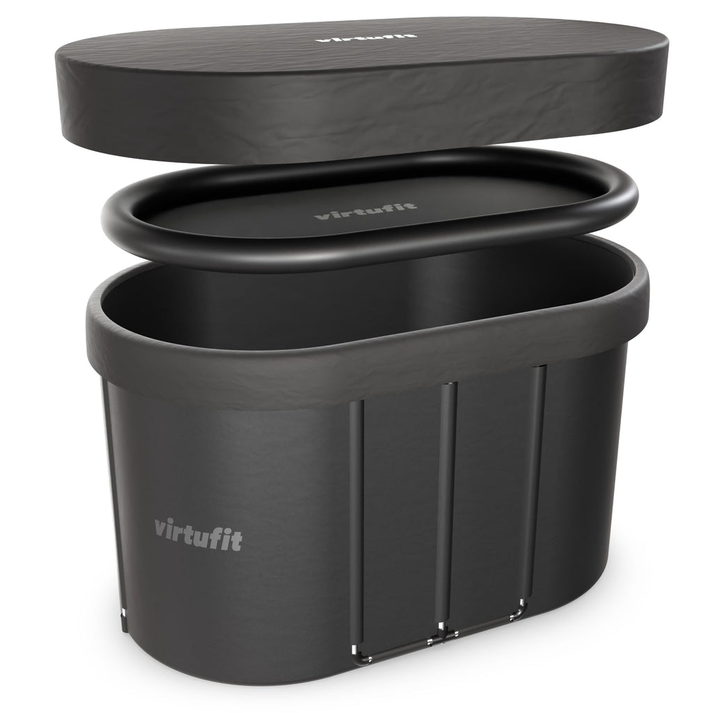 VirtuFit IJsbad Ovaal - Antraciet - 500 Liter - Inclusief accessoires - Tweedekans