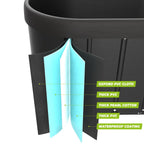 VirtuFit IJsbad Ovaal - Antraciet - 500 Liter - Inclusief accessoires - Tweedekans
