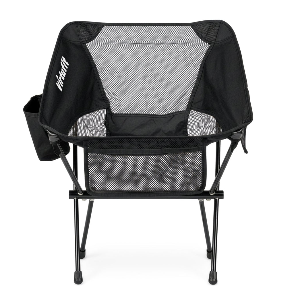 VirtuFit Camping Stoel Compact - Opvouwbaar - Zwart - Set van 2