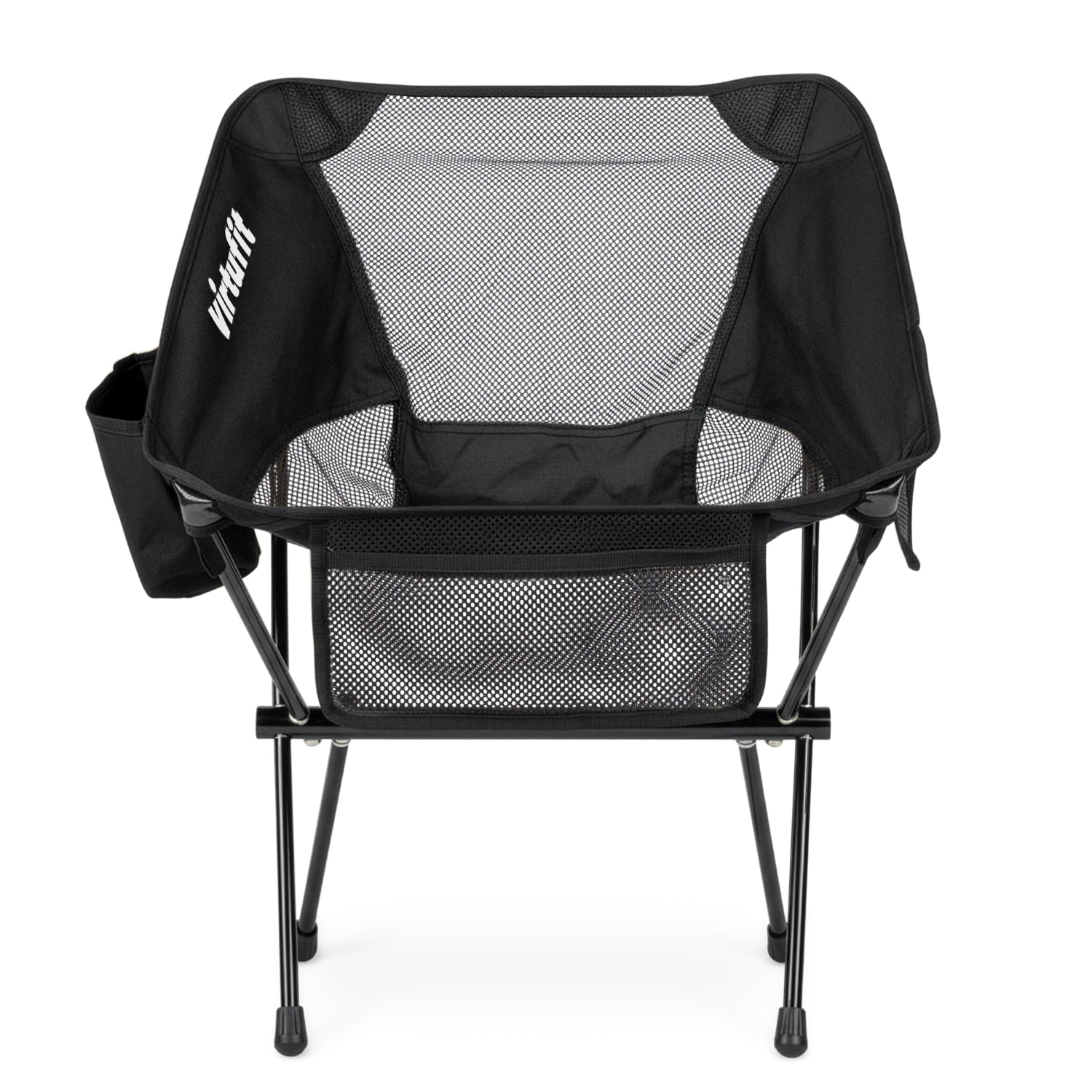 VirtuFit Camping Stoel Compact - Opvouwbaar - Zwart - Set van 2