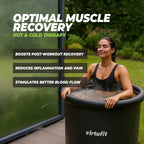 VirtuFit IJsbad XXL - 375 Liter - Antraciet - Inclusief accessoires - Tweedekans
