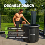 VirtuFit IJsbad XXL - 375 Liter - Antraciet - Inclusief accessoires - Tweedekans