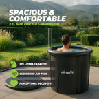 VirtuFit IJsbad XXL - 375 Liter - Antraciet - Inclusief accessoires - Tweedekans