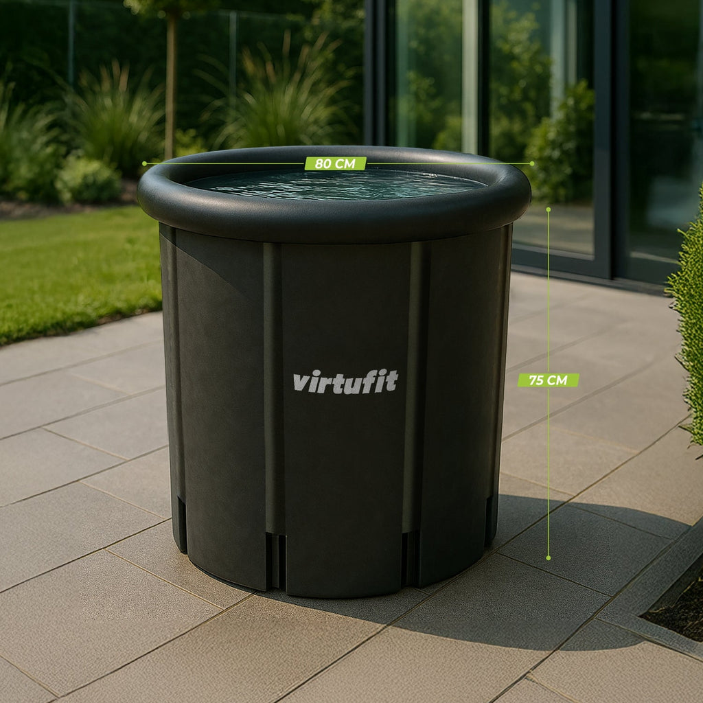 VirtuFit IJsbad XXL - 375 Liter - Antraciet - Inclusief accessoires - Tweedekans